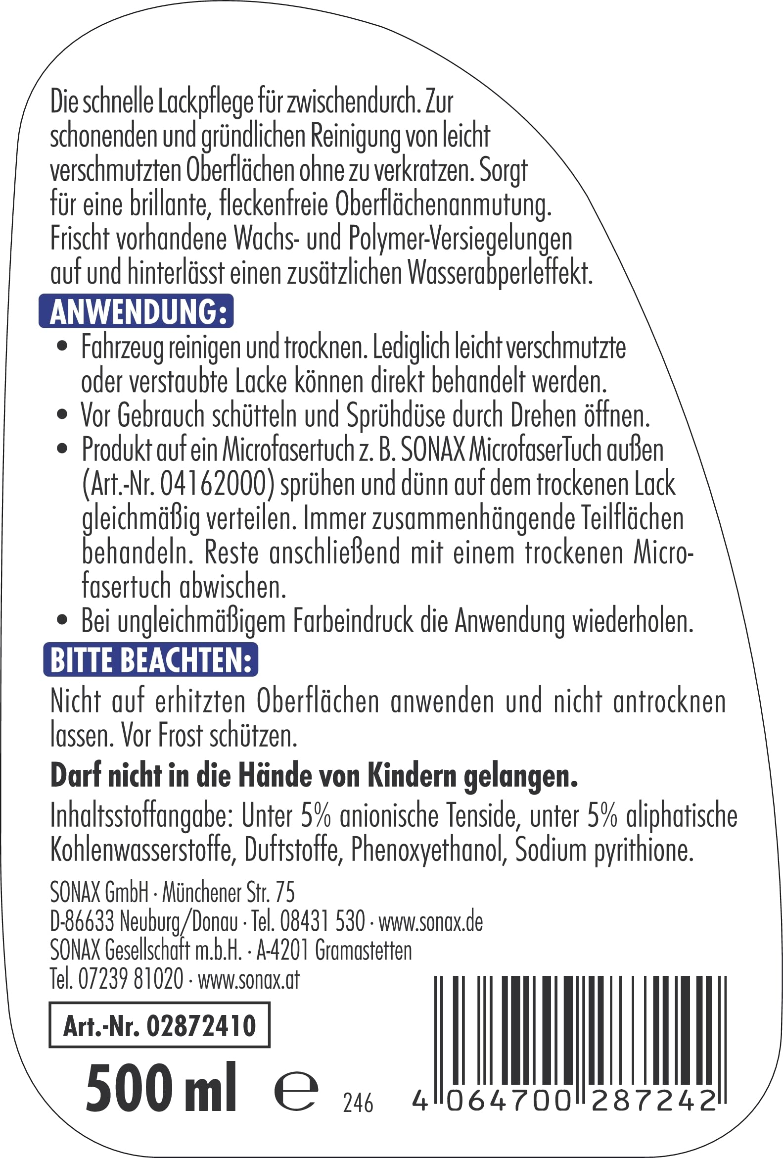 sonax-xtreme-brilliantshine-detailer-spray-500-ml-tiefenglanz image 2