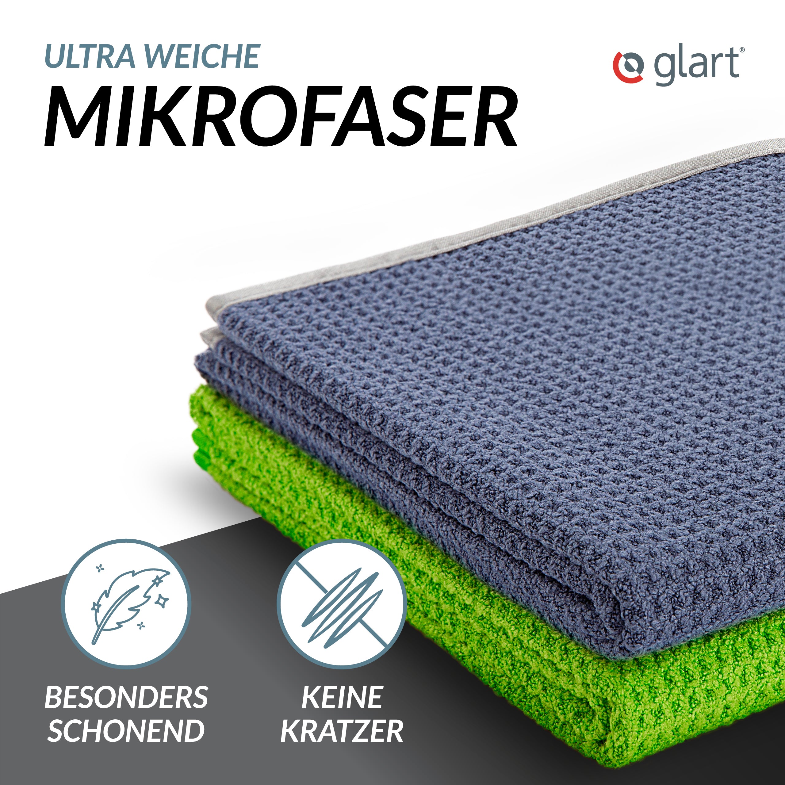 glart-mikrofasert-cher-trockentuch-2er-set-70x40-gr-n-waffel image 2