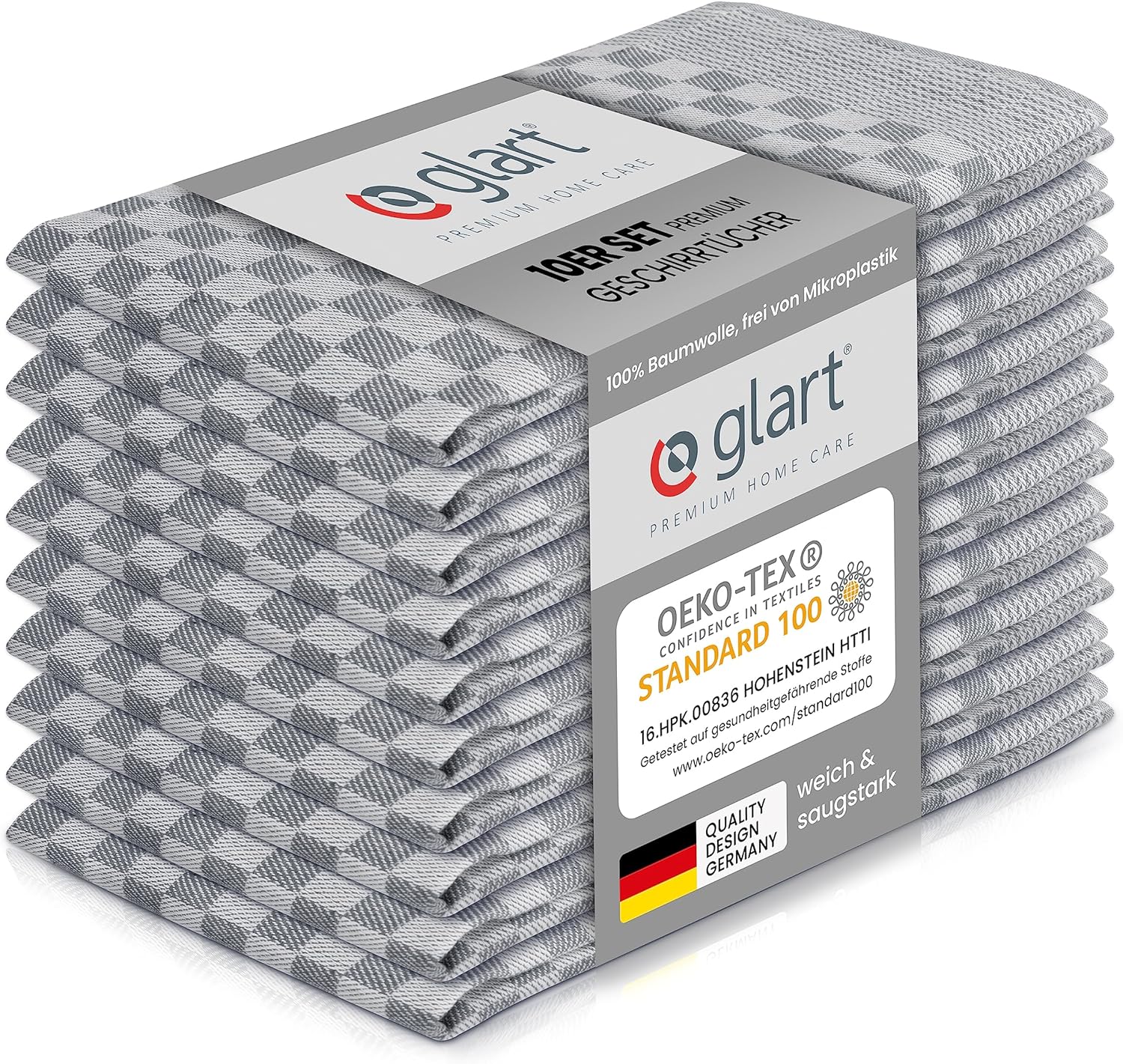 glart-geschirrt-cher-10er-set-50x70-geschirrtuch-grau-vollzwirn image 1