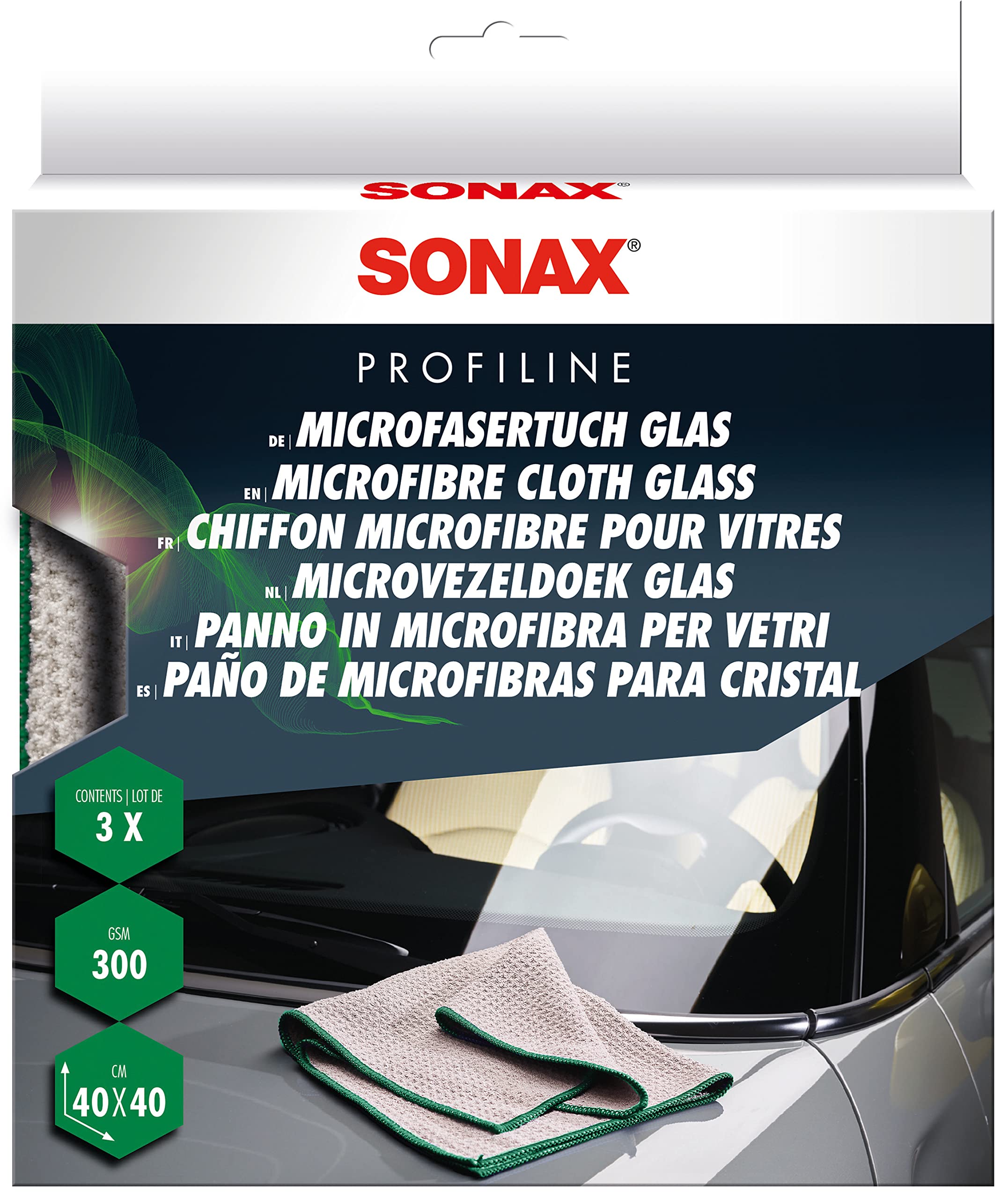 sonax-microfasertuch-glas-3-st-ck-streifenfrei-waffelstruktur image 4