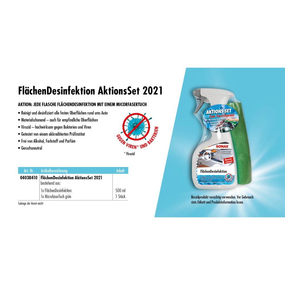 sonax-fl-chendesinfektion-500ml-mit-mikrofasertuch-gr-n image 4