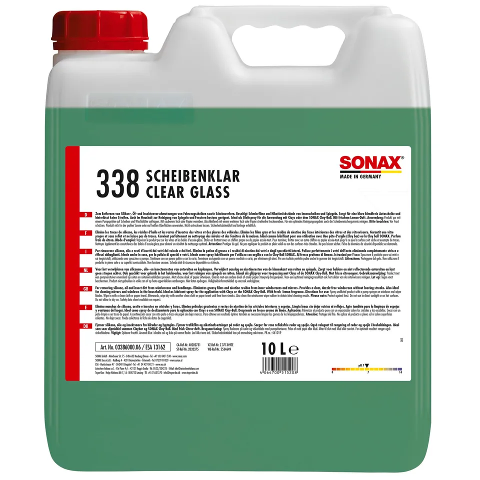 sonax-scheibenklar-glasreiniger-10-liter-lemon-streifenfrei image 1