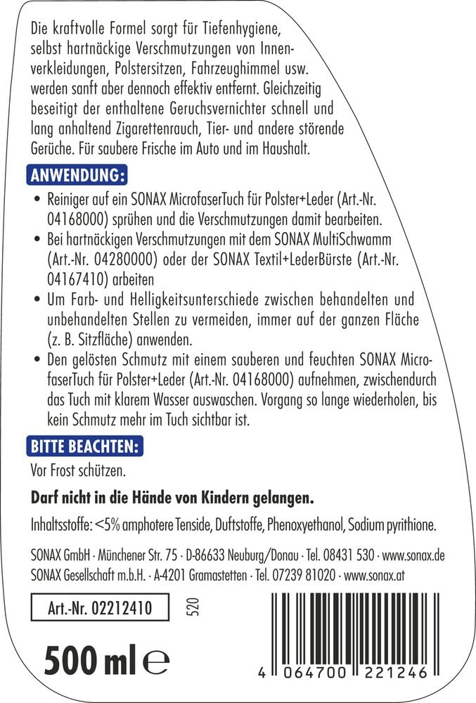 sonax-xtreme-autoinnenreiniger-innenreiniger-500-ml-geruchsentferner image 2