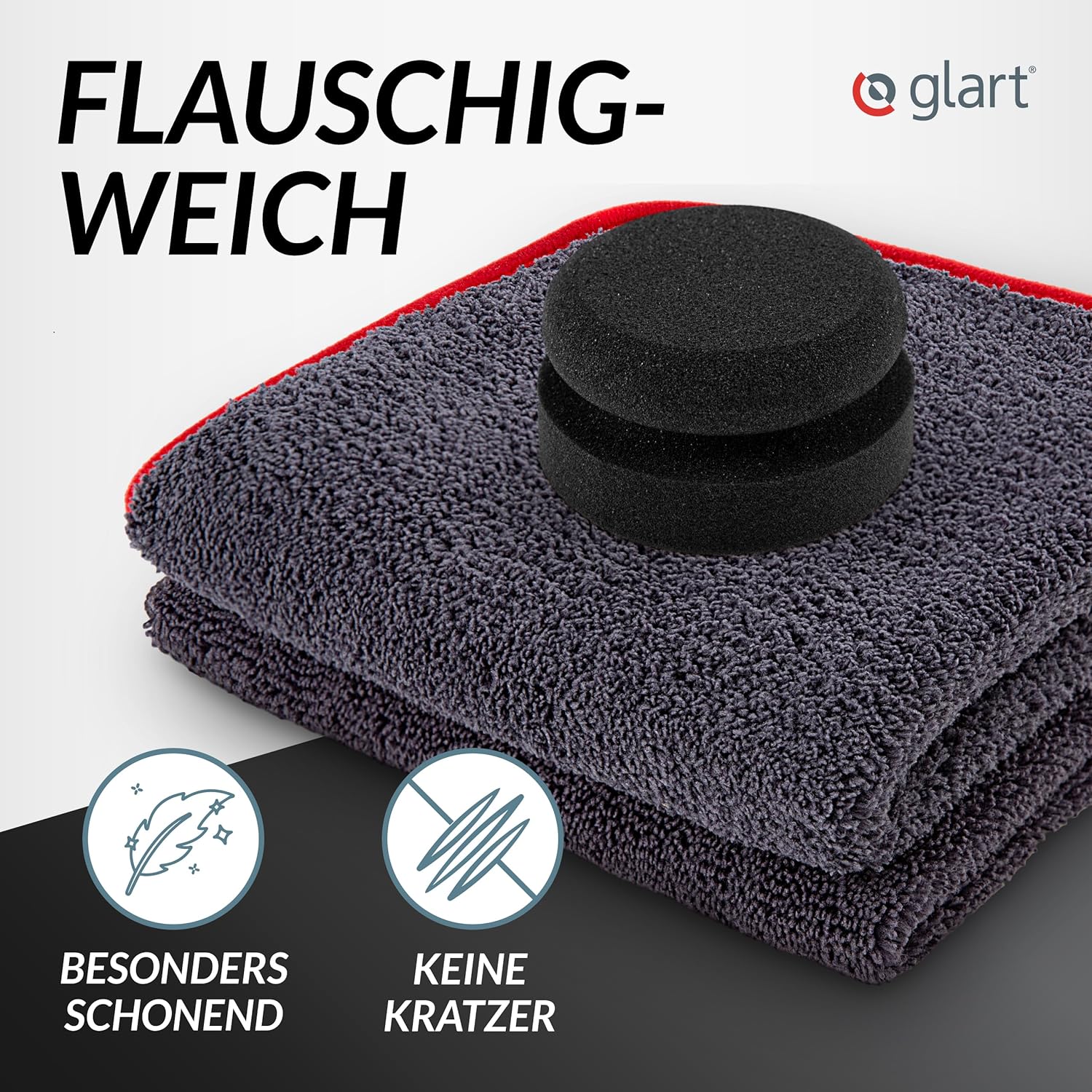 glart-waschset-lackpflege-polierset-3-teilig-40x40-cm-schwarz image 2