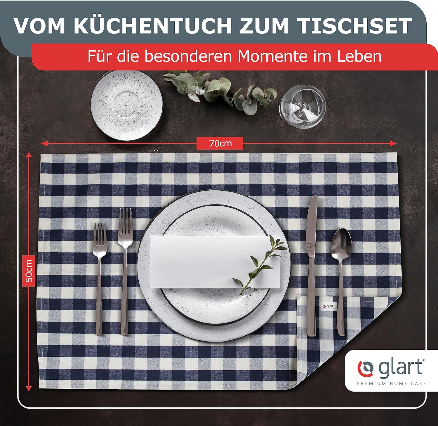 glart-geschirrt-cher-10er-set-50x70-baumwolle-rot-karo image 7