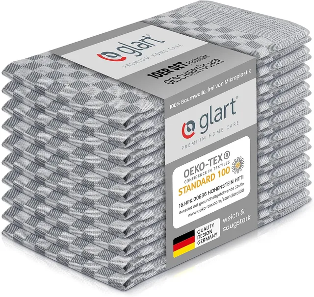 glart-geschirrt-cher-10er-set-50x70-geschirrtuch-grau-vollzwirn image 1