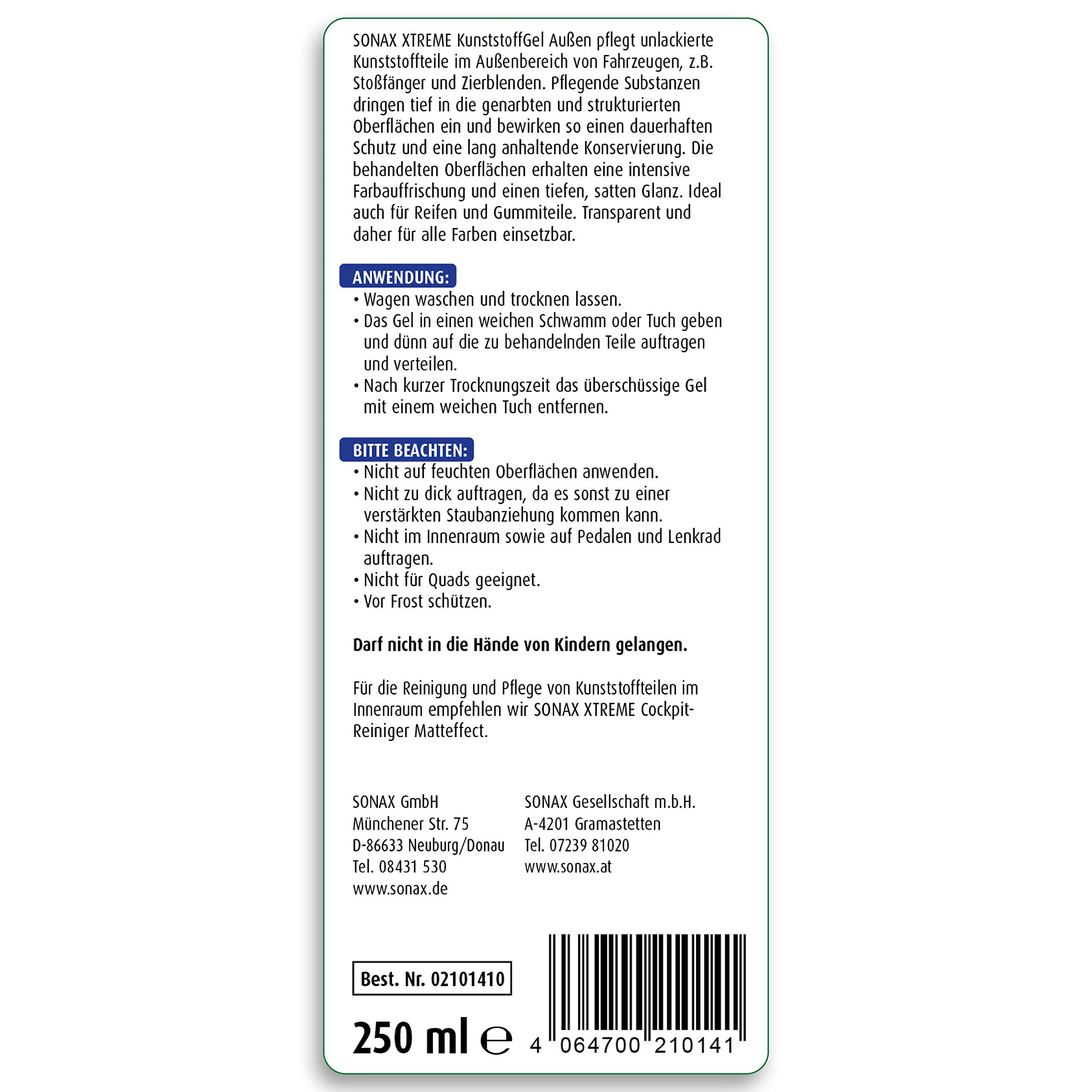 sonax-xtreme-kunststoffgel-au-en-nanopro-kunststoffpflege-250ml image 2