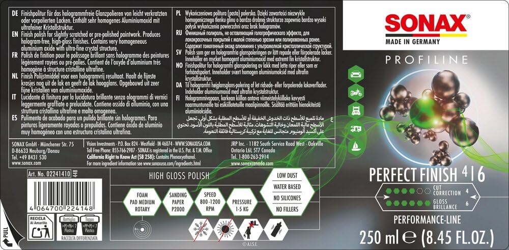 sonax-profiline-perfectfinish-autopolitur-250-ml-p2000 image 2