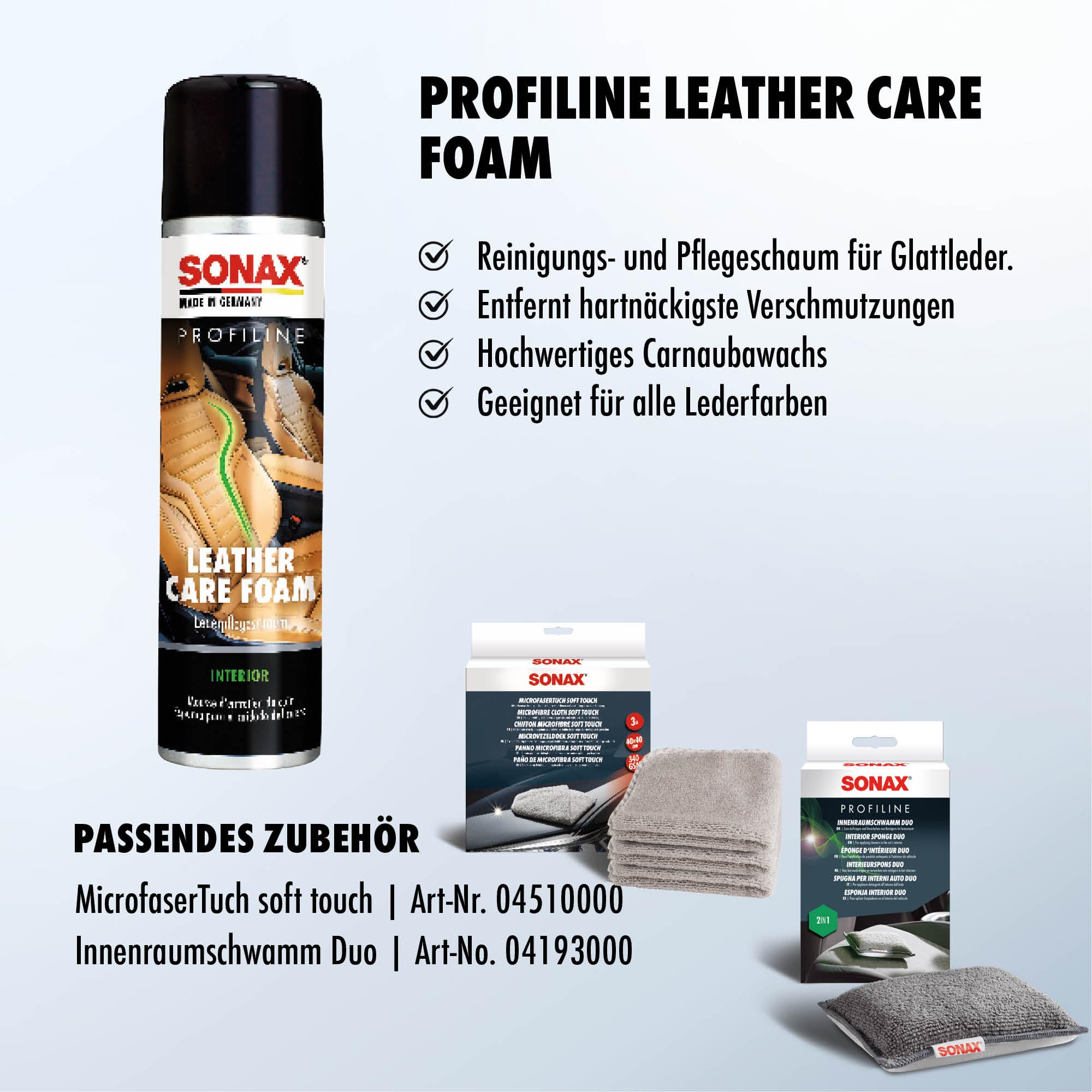 sonax-profiline-leathercare-foam-lederpflege-schaum-400-ml-glattleder image 5