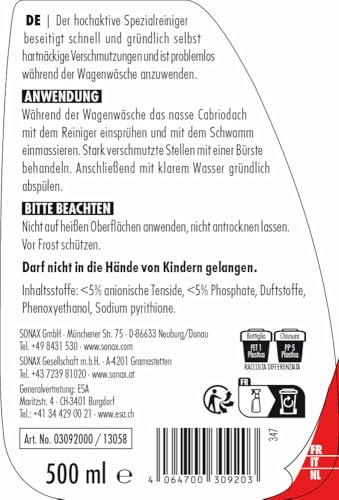 sonax-cabrioverdeckreiniger-500-ml-f-r-stoff-und-kunststoff image 8