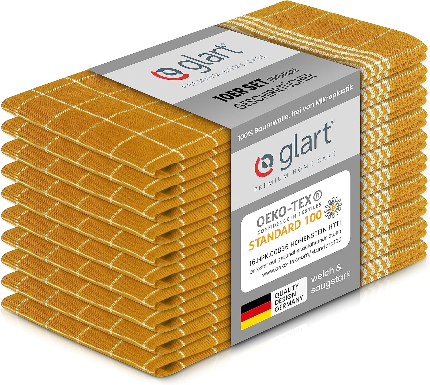 glart-geschirrt-cher-10er-set-50x70-geschirrtuch-gelb-baumwolle image 1