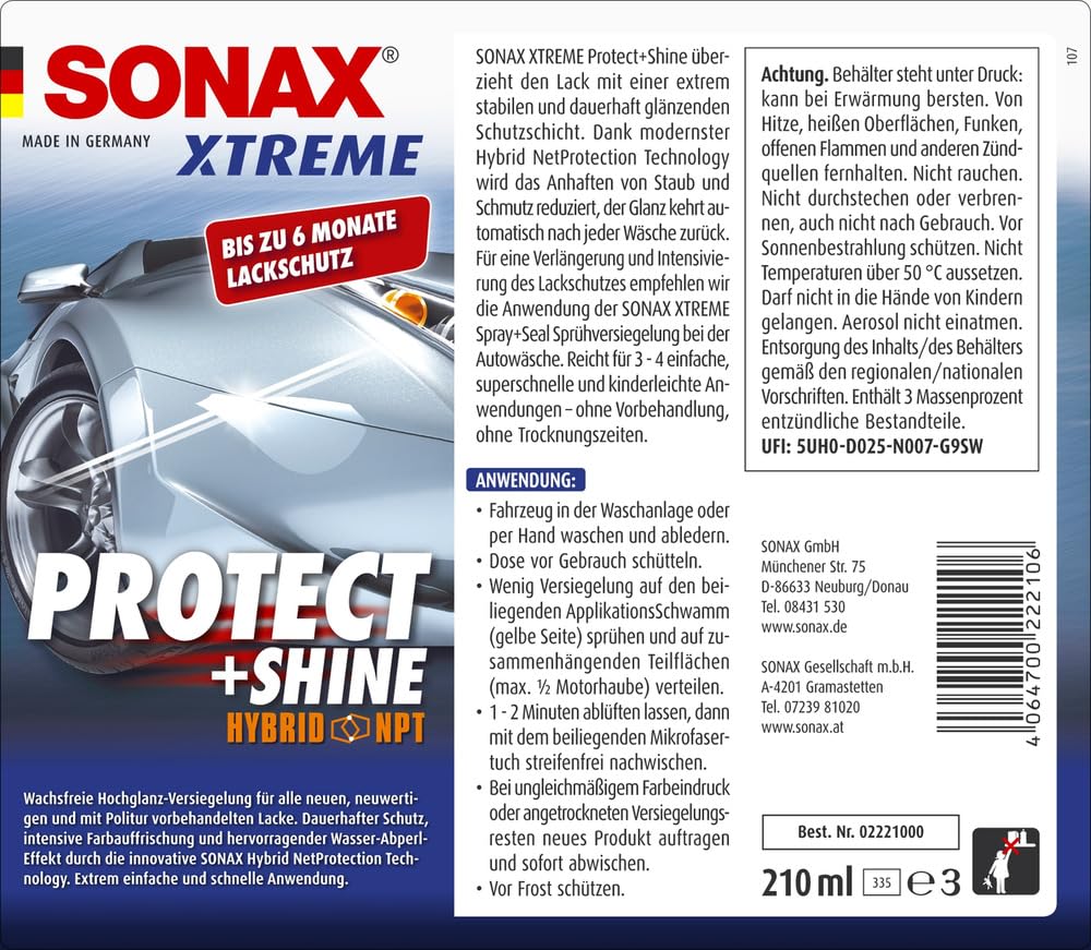 sonax-xtreme-protect-shine-lackversiegelung-210-ml-hochglanz image 2