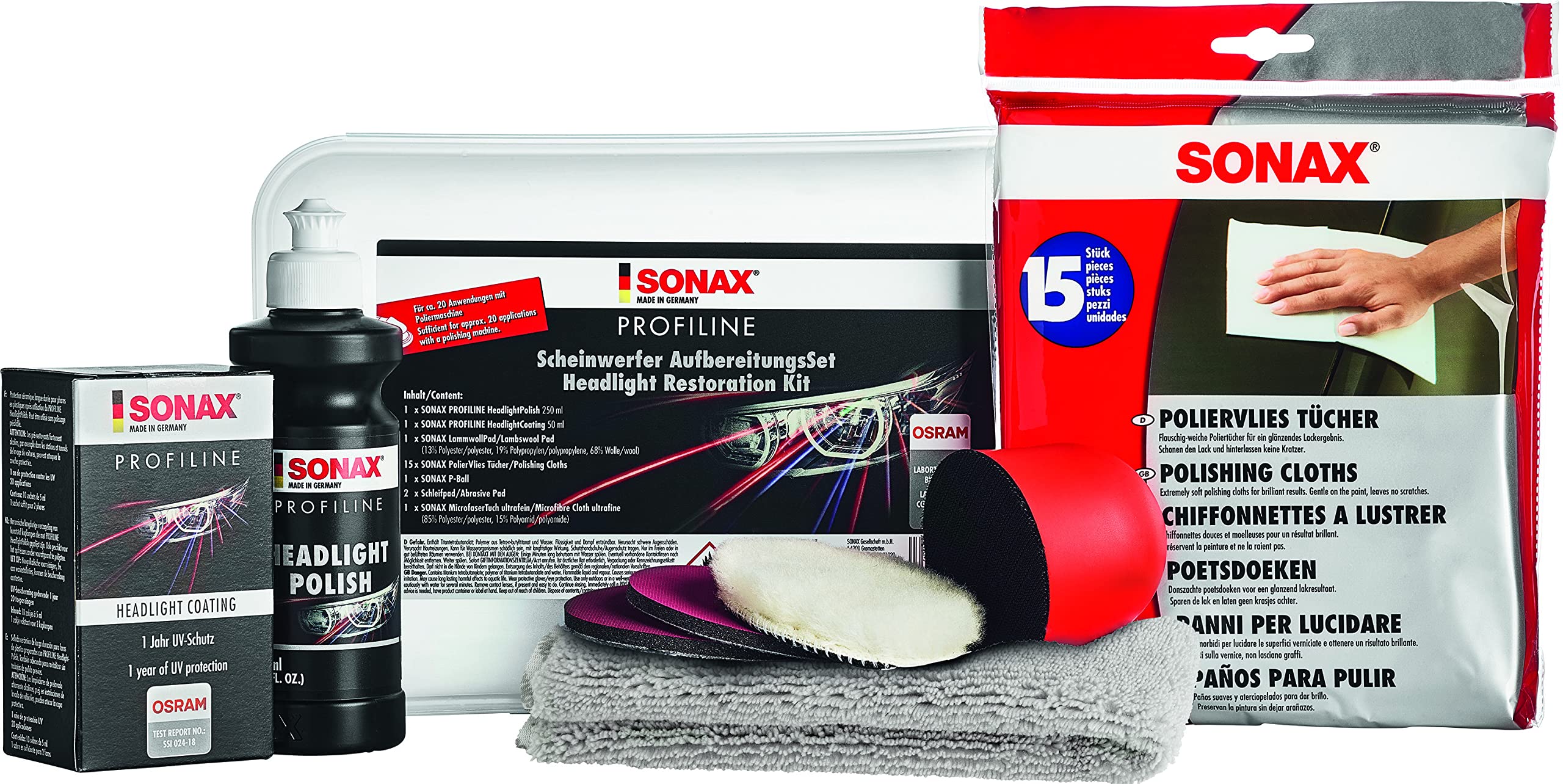 sonax-profiline-04057410-scheinwerferaufbereitungsset-325-ml image 1