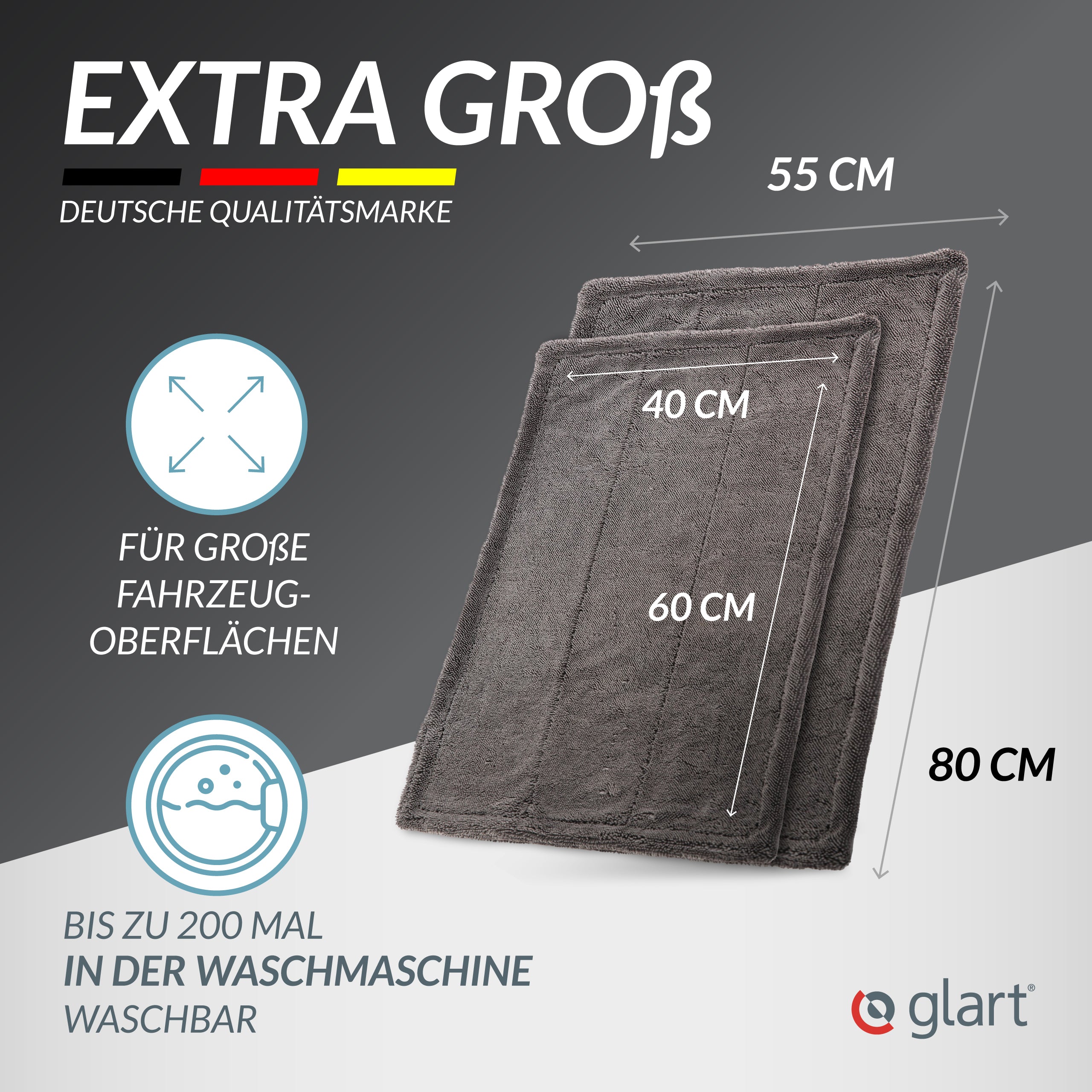 glart-mikrofasert-cher-twist-44tw68-trockentuch-set-80x55-grau image 5