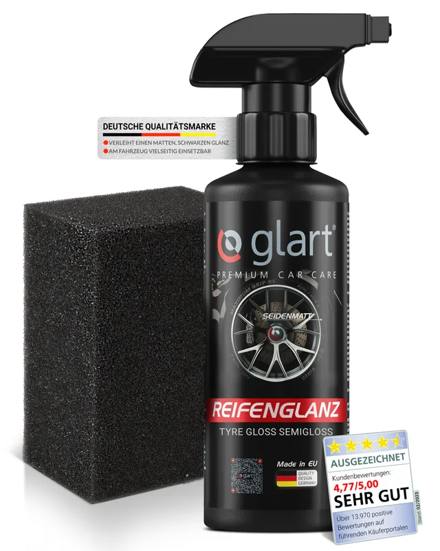 glart-reifenglanz-500-ml-seidenmatt-schwarz-inkl-schwamm image 1