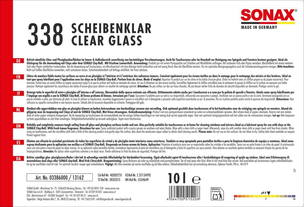sonax-scheibenklar-glasreiniger-10-liter-lemon-streifenfrei image 2