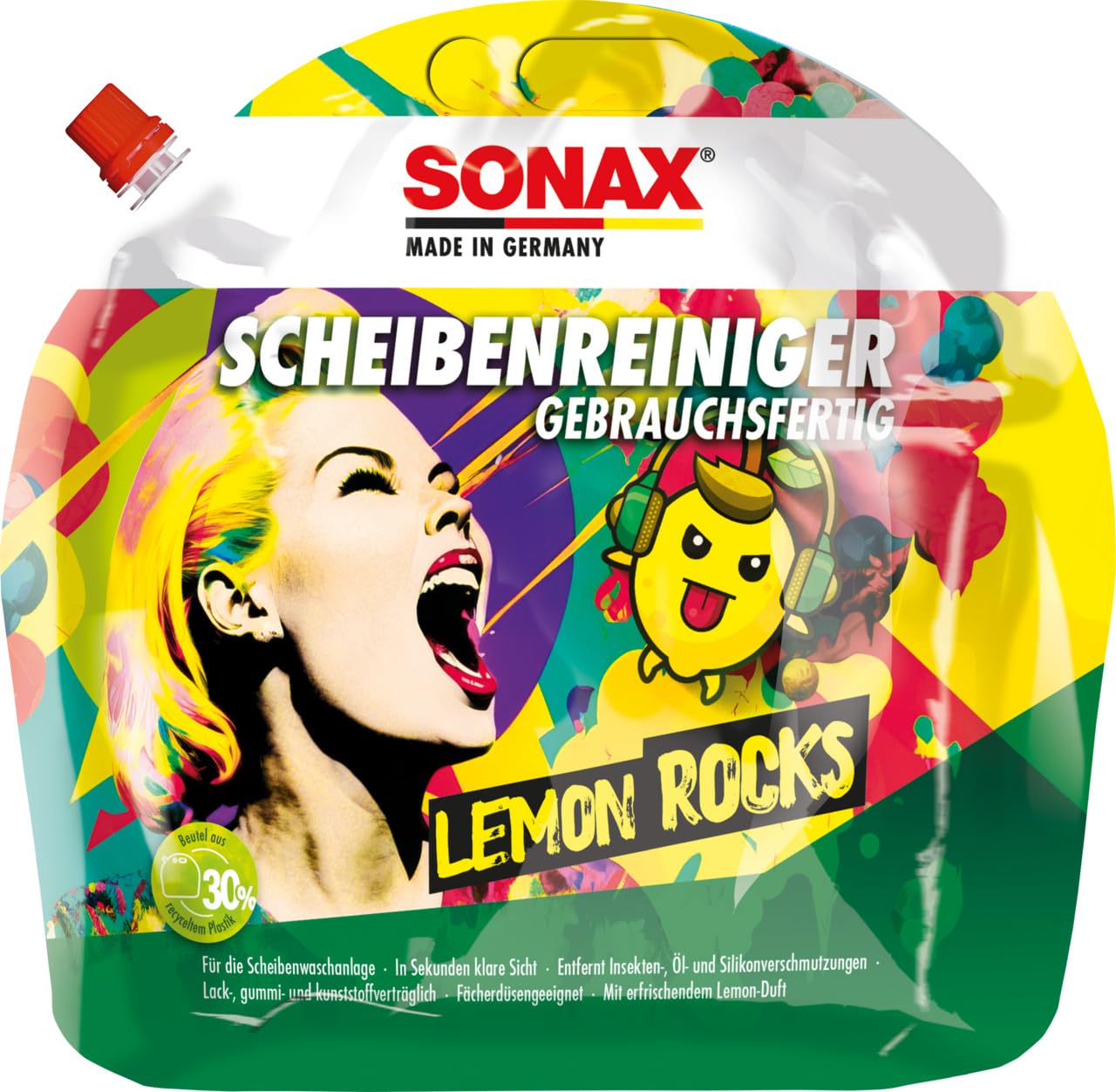 sonax-scheibenreiniger-lemon-rocks-3l-sommer-gebrauchsfertig image 1
