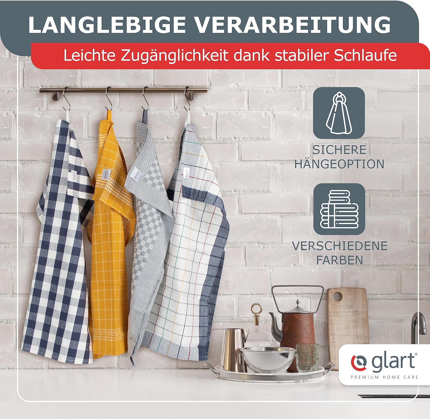 glart-geschirrt-cher-5er-set-50x70-cm-baumwolle-grau-karo image 2