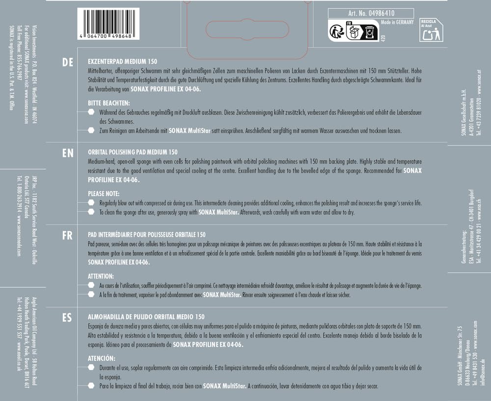 sonax-exzenterpad-medium-150-polierpad-st-tzteller-150 image 2