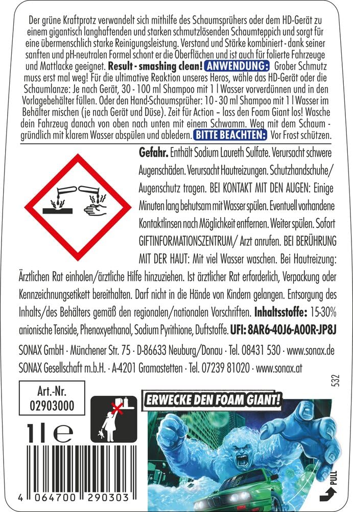 sonax-xtreme-foam-giant-snow-foam-autoshampoo-1l-ph-neutral image 2