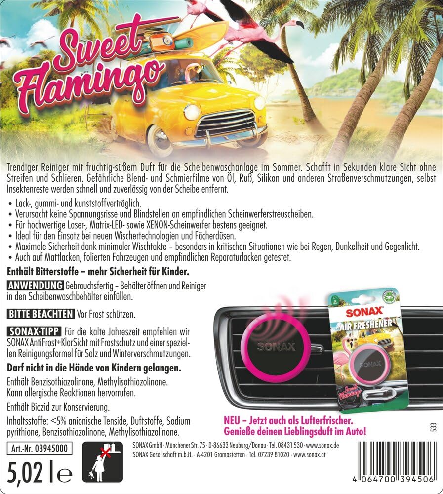 sonax-scheibenreiniger-sweet-flamingo-scheibenreiniger-5-l-fertig image 2