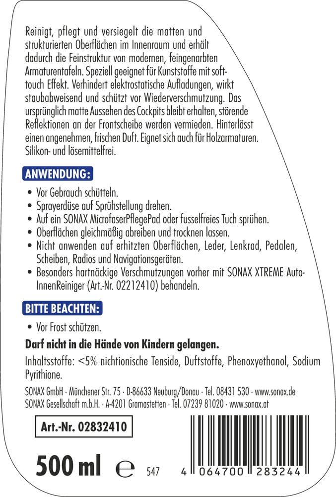 sonax-xtreme-cockpitreiniger-matt-effect-500-ml-kunststoffpflege image 2