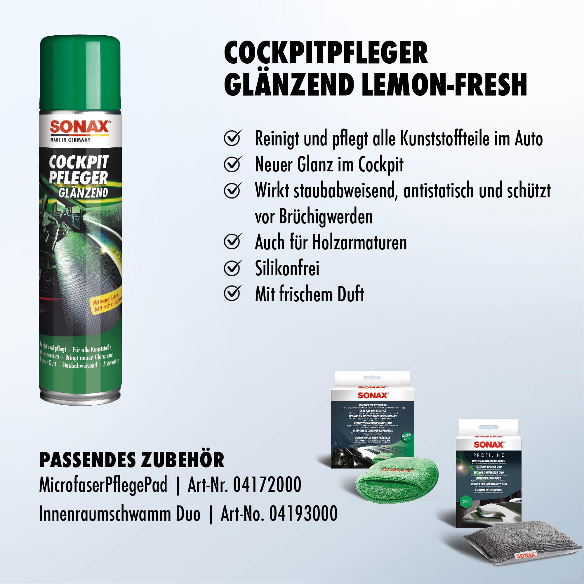 sonax-cockpitpfleger-lemon-fresh-kunststoffpfleger-400-ml-silikonfrei image 3